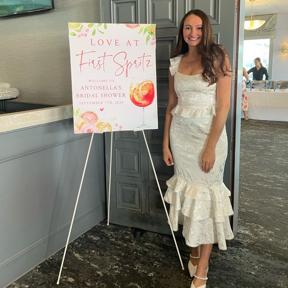 V. Chapman Violet Corset Ruffled Tiered Midi Dress! - Picture 4 of 6